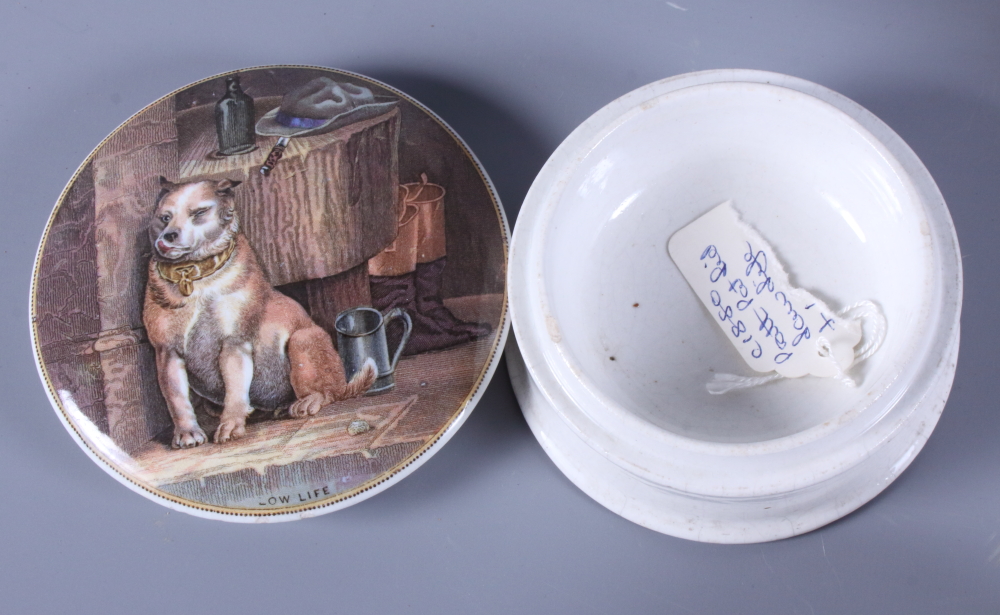 Four 19th century Prattware pot lids including The Times, Low Life, The Village Wedding, Teniers - Image 6 of 11