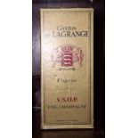 A bottle of Gaston de Lagrange VSOP Fine Champagne Cognac, in original box