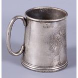 A silver christening mug, 4.9oz troy approx