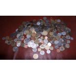 A selection of World coins and tokens, including a counterfeit USA one dollar dated 1851, a