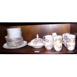 A Royal Worcester blush ivory porcelain tea and dinner combination service in the Aesthetic style of