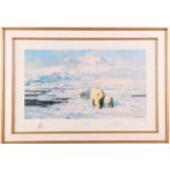 David Shepherd: a signed limited edition colour print, "Ice Wilderness", 1065/1500, in gilt frame