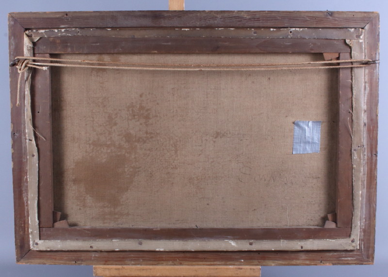 Allen: oil on canvas, view of Sonning, 15 1/2" x 23 1/2", in gilt frame - Bild 4 aus 5