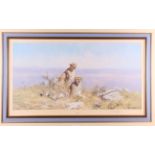 David Shepherd: a signed limited edition colour print, "Serengeti", 807/850, in gilt frame