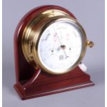 A Sewills of Liverpool polished as mahogany brass cased Temperature Compensated Precision Barometer,