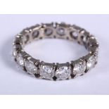 An 18ct white gold and diamond full eternity ring set fifteen brilliant cut stones, each stone 0.4ct