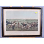 A pair of 19th century hand-coloured aquatints after Alken, The Quorn Hunt, The Meet and Drawing