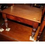 A 19th century mahogany occasional table, on carved supports, 20" wide