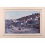 A pair of signed and numbered limited edition prints of Cornwall, each framed and glazed