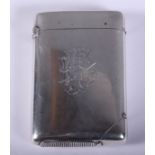 A late Victorian Sampson Mordan & Co silver cigarette/vesta case, London 1894, monogrammed with