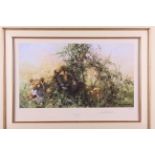 David Shepherd: a signed limited edition colour print, "Cool Cats", 136/850, in gilt frame