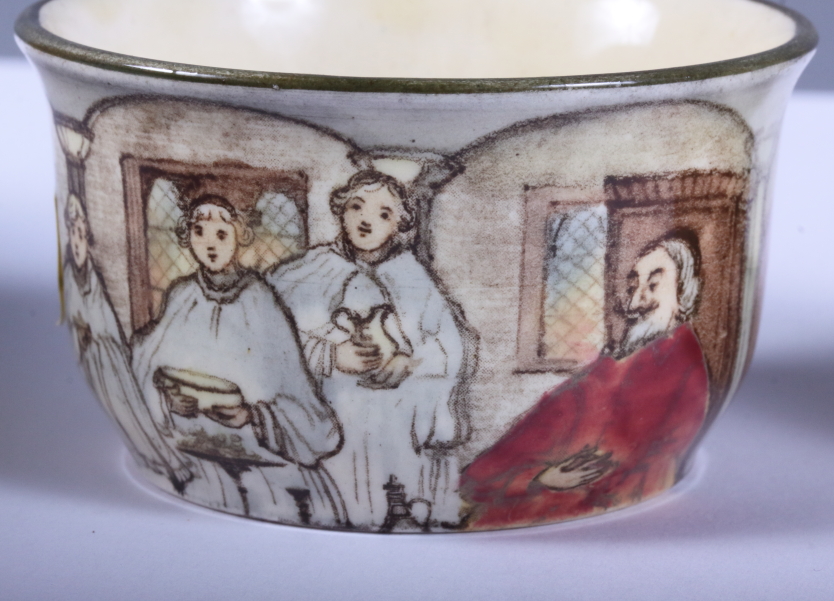 A miniature Royal Doulton series ware jug and bowl set, "Jackdaw of Rheims" D2532, painted and - Bild 5 aus 6