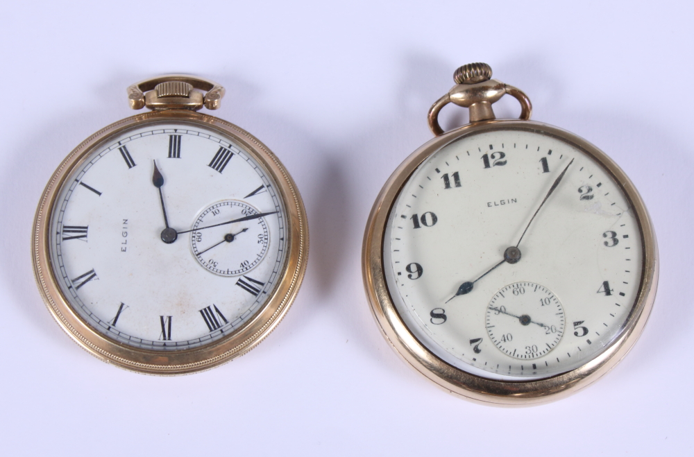 A silver cased A W Waltham open faced pocket watch, Birmingham 1892, with white enamel dial, black - Bild 2 aus 3