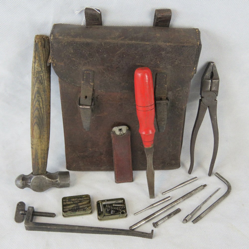 A WWII Italian Breda machine gunners tool pouch,