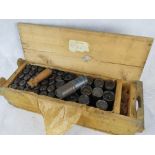 A box of thirty Soviet GYAK training hand grenades, 1942.