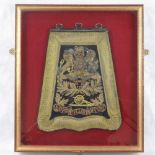 An early 19th century Royal Artillery Officers sabretache featuring the Royal Coat of Arms and the