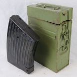 A German Pak 37 magazine in case 38 x 26cm.