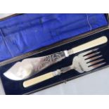 A good boxed plated fish slice in fine original condition.