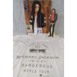 Various rare collectables from the VIP tables at Michael Jackson's 1992 "Dangerous" tour: VIP pass