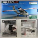 A motorised Parkzone Icon A5 model plane, with original box and packaging; 87cm long.