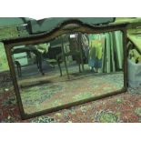 To match above lots. A fine quality overmantel mirror in walnut frame possibly by Maples.