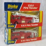 Two Dinky ERF fire tenders No266, within original boxes, one box slightly a/f.