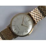 A 9ct gold Eterna 'Eterna-matic Centenaise' automatic calendar wristwatch c1960s, hallmarked 375,