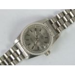 A replica ladies 'Rolex' with faux hallmarks for 18ct gold, a/f.