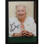 A colour photograph hand-signed by Dame Vera Lynn, signed middle left in black felt tip. 15 x 10.