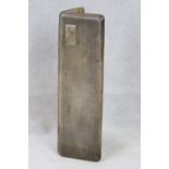 A HM silver cigarette case, double length, gilt interior, Birmingham 1947,