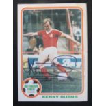 Nottingham Forest Football Club; A Topps mini poster of Kenny Burns signed by the player, 17.