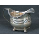 A Georgian HM silver cream jug, London 1814, 4.55ozt.