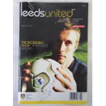 A Leeds United Versus West Ham football programme, signed by Lucas Radebe, from 2004/5 season.