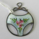 Charles Horner; HM silver Art Nouveau enamelled pendant,