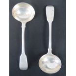 A pair of Victorian HM silver short ladles, 4.41ozt.