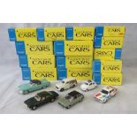 Six large Corgi Hatchette boxed motor vehicles, together with ten smaller similar boxed vehicles.