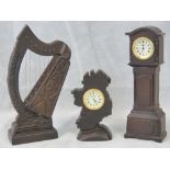 Island Turf Crafts; made with Irish peat, Two clocks,