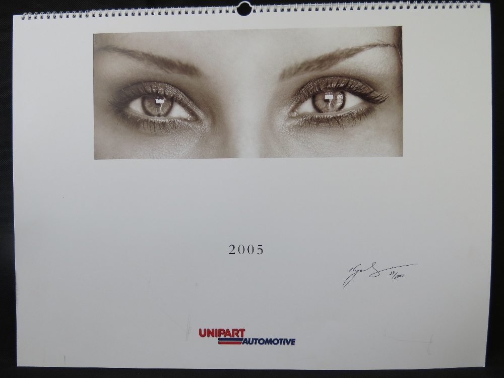 A limited edition 2005 Unipart calendar being no 39 of 5000 signed by Nigel Riches.