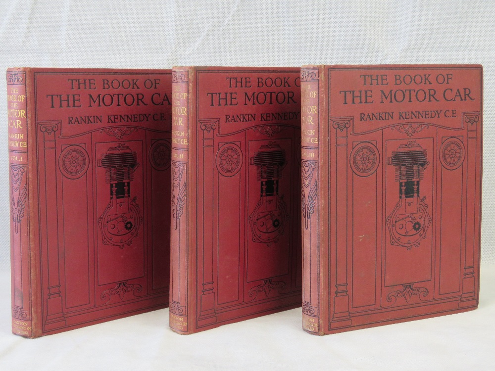 Books. Three volumes of The Book of the Motor Car by Rankin Kennedy.