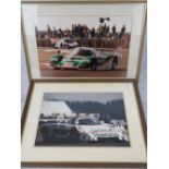 A pair of contemporary colour photographic prints of Lamon 24 type racing cars as driven by Gordon