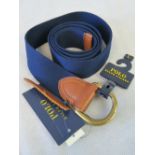 Ralph Lauren; a brand mens navy and tan belt, size L, with original tags, RRP £75.