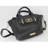 Carvela Kurt Gieger; a black leather ladies handbag having shoulder strap, double handles,