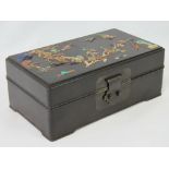 A rare and Chinese Zitan wood casket,