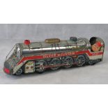 A contemporary Silver Mountain tin plate American type Japanese made locomotive, 40cm in length.