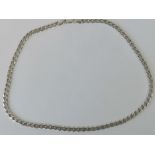 A heavy HM silver curb link necklace, hallmarked 925, 51cm long, 33g.