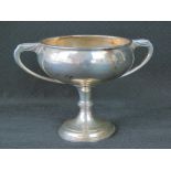 A HM silver pedestal bowl, Birmingham 1936 - Adie Bros, 14cm tall, 11.