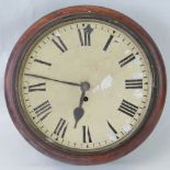 A 12" painted face dial clock having Roman numerals to dial,