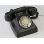 A vintage GPO style bakelite telephone converted for contemporary use, a/f.