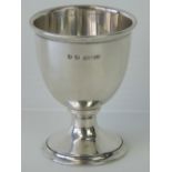 A HM silver egg cup, hallmarked Birmingham 1971 - John Rose, 6cm tall,