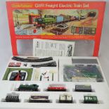 A near complete vintage Hornby GWR Freight Electric Train Set; with original box and instructions.